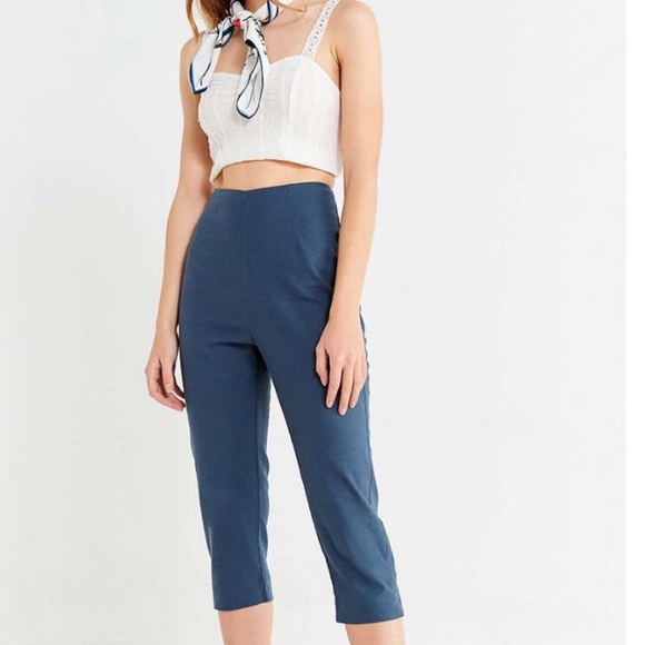 high waisted linen pants urban outfitters
